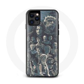 Coque Pour Iphone 12 Pro Max Game Of Thrones Saison 8 Le Trône De Fer Affiche Personnages Fond Gris