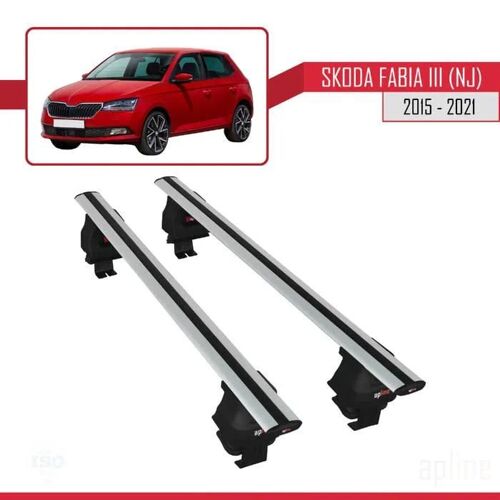 Barres De Toit - Ace-4 - Compatible Skoda Fabia Iii (2015-2021) - Aluminium - Gris - Charge < 300 Kg