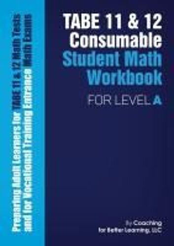 Tabe 11 And 12 Consumable Student Math Workbook For Level A