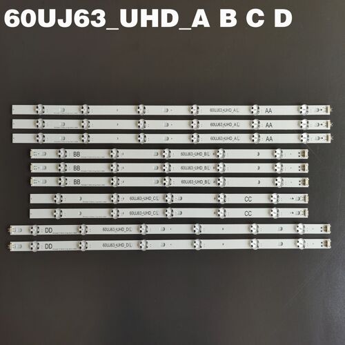 10 pièces bande de rétroéclairage LED LG 60 pouces 60UJ63 60UJ63 _ UHD _ A 60UJ6300-UA 60UJ60LiquUA 60UJ634V 60UJ6500 NC600DGE-AAFX3 AAFXC ""Nipseyteko""
