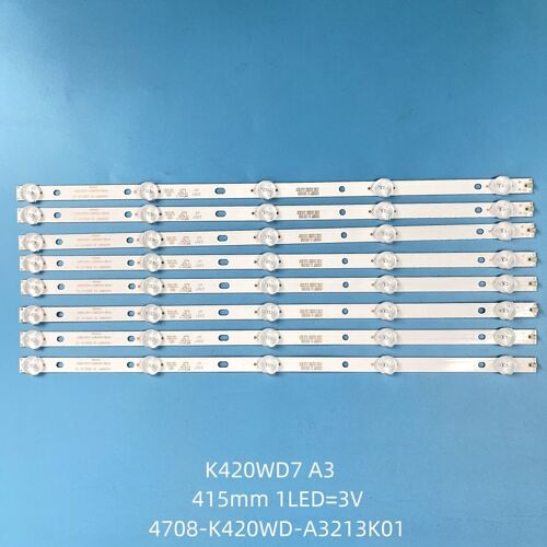 Kit de bandes de rétroéclairage LED pour TV, lampes, barres, règles, 43U7750EV, 43S2740EV, 4708-K420WD-A3213K01, K420WD7 A3 ""Nipseyteko""