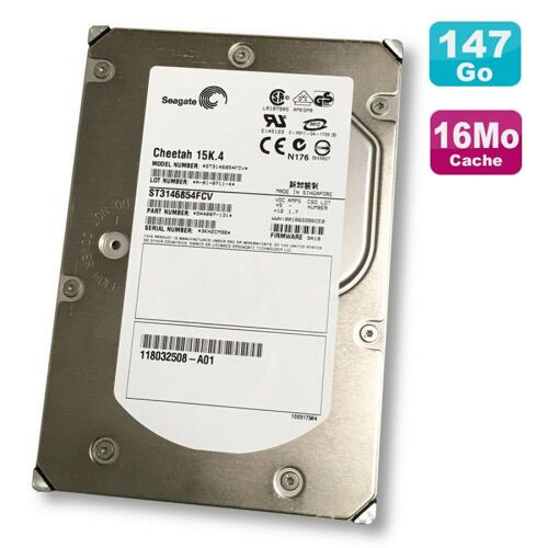 Disque Dur 146Go SCSI 3.5" Seagate Cheetah ST3146854FCV 9X4007-131 118032508-A01