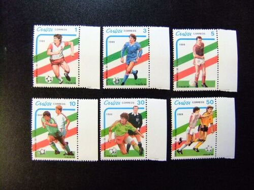 Cuba 1989 Copa Mundial De Futbol Fifa Italia 90 Yvert 2920 / 2925 ** Mnh