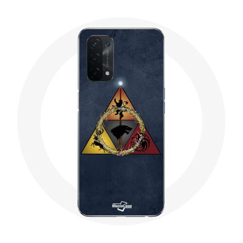 Coque Pour Oppo A74 5g Game Of Thrones Saison 8 Le Trône De Fer Triangle Logo Baratheon Lannister Stark Et Targaryen