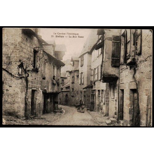 Carte Postale Ancienne, France, Corrèze ( 19 ), Brive, La Rue Basse
