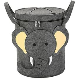 2 En 1 Sac De Rangement Jouet Pour Enfants,Tapis De Jeu Pliable Sacs De Blocs De Construction Portable 150cm (Gris Elephant)