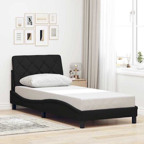 vidaXL Cadre de lit sans matelas noir 90x190 cm tissu