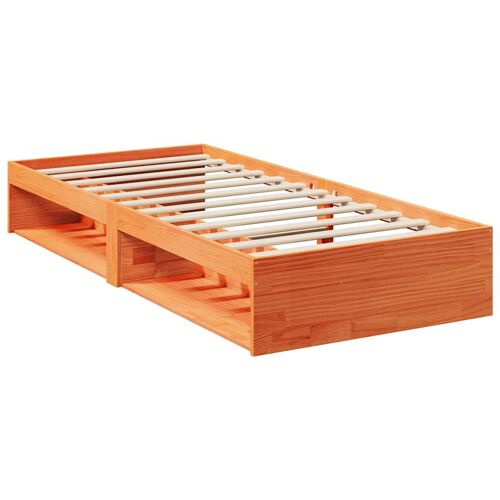 vidaXL Lit de jour sans matelas cire marron 90x200 cm bois pin massif