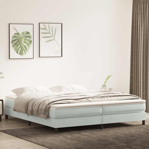vidaXL Sommier à lattes de lit sans matelas gris clair 200x210cm