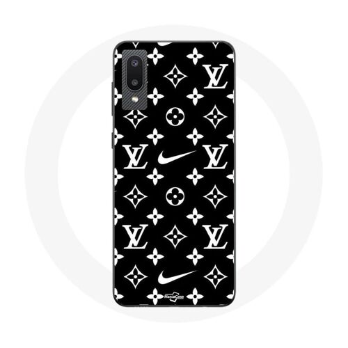 Coque Samsung Galaxy A02 nike LV fond noir