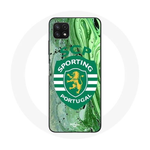 Coque Samsung Galaxy A22 5G scp sporting portugal fond vert