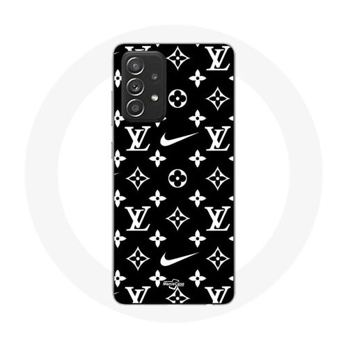 Coque Samsung Galaxy A52 nike LV fond noir