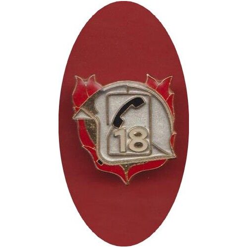 Pin's Sapeurs Pompiers 18 Telephone Ref J08