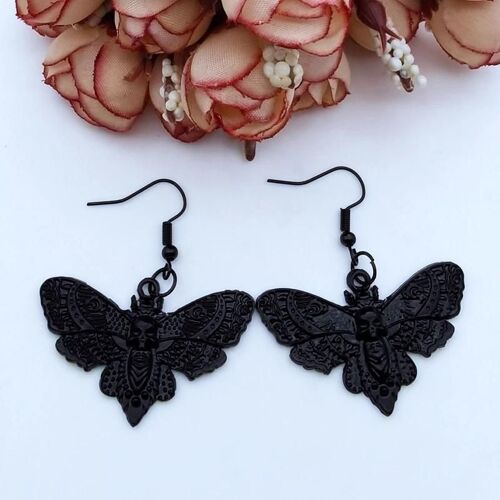 Boucles D'oreilles Gothiques Vintage Pour Femmes Et Filles, Créoles D'oreille De Mite, Bijoux De Sorcière Pprédéterminée, Accessoires De Mode, Cadeau De Lune, Pendentif À Breloque, Nouveau