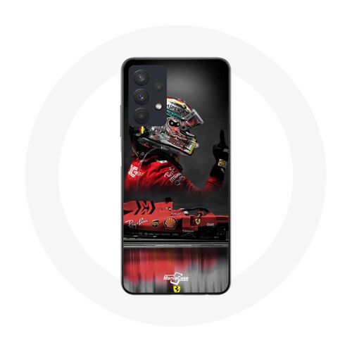 Coque Samsung Galaxy A32 4G Formule 1 Sebastian Vettel Pilote automobile F1 Rouge
