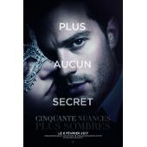50 Cinquante Nuances Plus Sombres - Jaùes Foley - Kim Basinger - Dakota Johnson - Jamie Dornan - Affiche De Cinéma Pliée 60x40 Cm