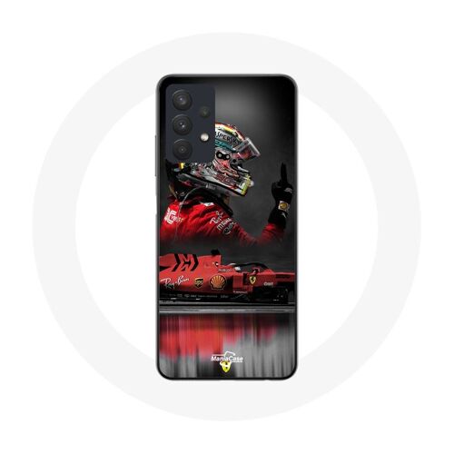 Coque Pour Samsung Galaxy A32 5g Formule 1 Sebastian Vettel Pilote Automobile F1 Rouge