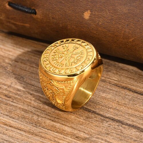 Bagues À Marteau Pour Hommes, Punk Rock Nordique Viking Thor Mjolnir, Anneaux De Doigt En Acier Inoxydable Étanche Avec Une Hache En Métal, Bijoux Cadeaux