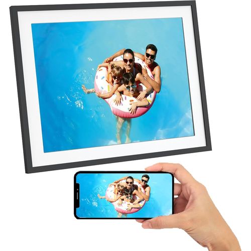 SUBZONAL-Cadre Photo Connecté Realiview APF1700 Wi-FI 17"" LCD - Affichage Photos/Vidéos, Horloge, Météo, Rotation Auto, Mémoire 32Go, Appli FRAMEO iOS/Android Incluse - Noir