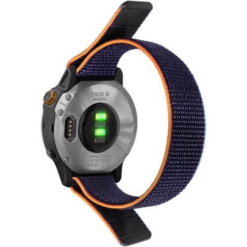 Bracelet Fenix 5/Fenix 6 Bande, 22mm Nylon Sport Bracelet Pour Fenix 5 Plus/Fenix 6 Pro/Forerunner 935/945/Quatix 6/5/Gear S3/Galaxy Watch 46mm/Huawei Watch Gt2 Pro/Gt2 46mm