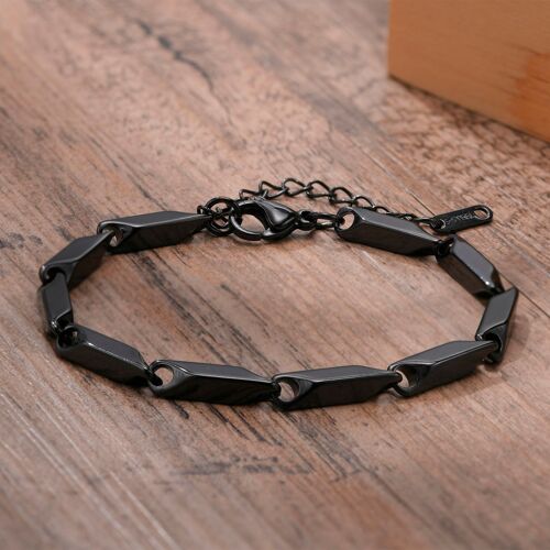 Bracelet À Chaîne En Acier Inoxydable Pour Hommes, Breloques Triangle, Style Punk Élégant, Bijoux Cadeaux