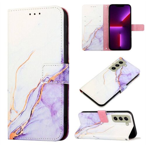 Saturcase Coque Pour Samsung Galaxy S21 Fe 5g, Beau Marbre Pu Cuir Magnétique Flip Portefeuille Support Porte-Carte Protecteur Housse Étui Avec Dragonne Pour Samsung Galaxy S21 Fe 5g (Ys-6)