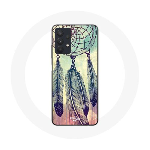 Coque pour samsung galaxy A32 5G Attrape rêve coloré marron