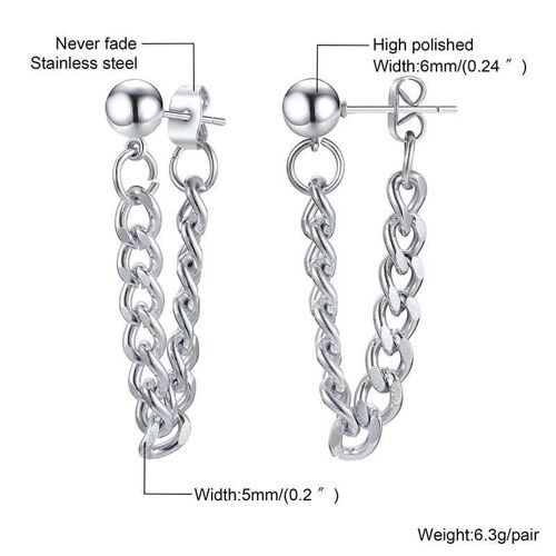 Boucles D'oreilles En Forme De Petit Arbre Pour Homme, Bijoux À Charnière En Acier Inoxydable