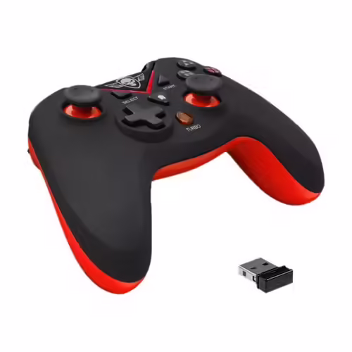 Manette Suza Spirit Of Gamer XGP Sans fil Rouge Suza pour Sony PlayStation 2, PC, Sony PlayStation 3