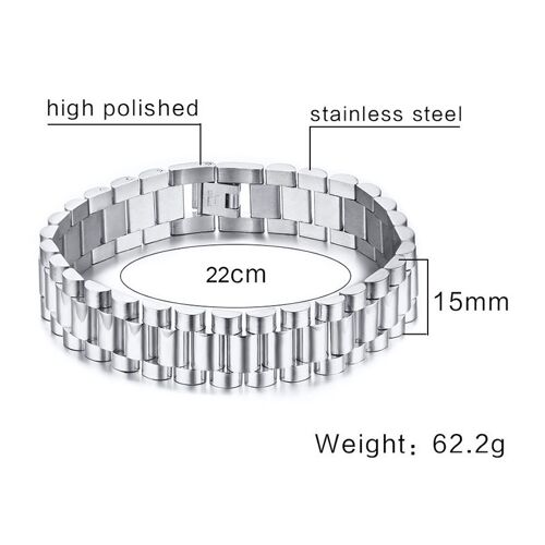 Rolly-Bracelet Rollie En Acier Inoxydable Pour Homme, Bijoux De Montre, Bracelet Hip Hop, Jobracelet