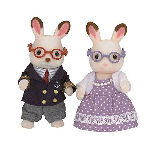 Sylvanian Families - 5190 - Mini-Poupée - Grands Parents Lapin Chocolat