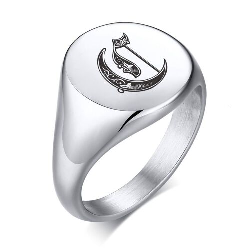 Anneau De Signet Gravé Avec Signature Perbement Alisée, Vraiment Noble Royalty Pinky, Pour Sentlemen Stylish, Pour Guitare