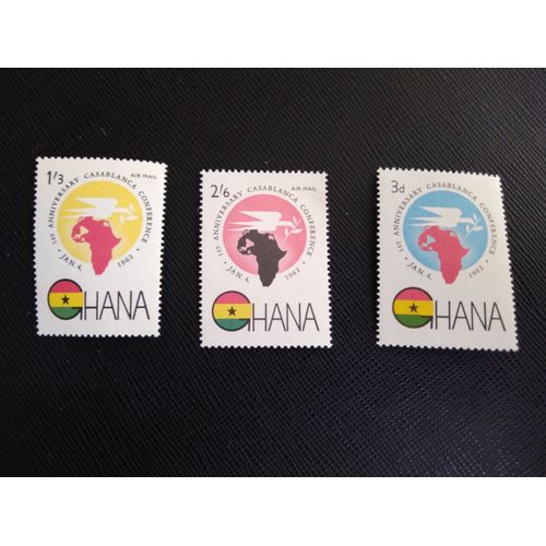 Timbre Ghana Yt 103 - Pa 9/10 Séries: Anniversaire De La Conférence De Casablanca 1962 ( 040506 )