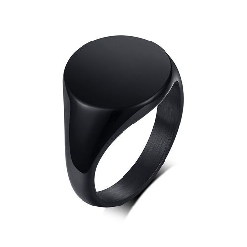 Bague Pinky En Acier Inoxydable Noir Poli Pour Homme, Anneau De Guitare Unisex, Louisiane, Rey, Signet