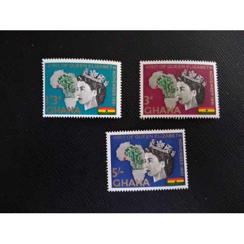 Timbre Ghana Yt 99 A 101 Séries: Visite Royale 1961 ( 040506 )