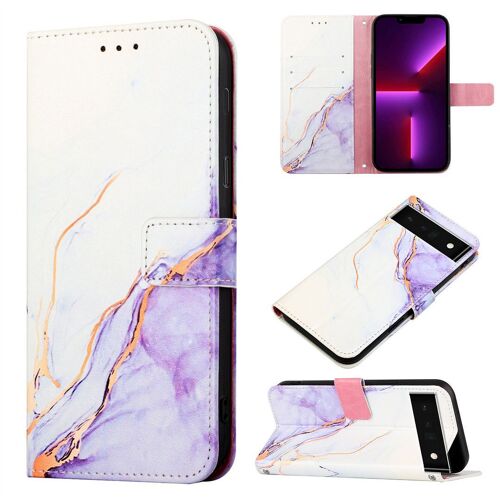 Saturcase Coque Pour Google Pixel 6 Pro, Beau Marbre Pu Cuir Magnétique Flip Portefeuille Support Porte-Carte Protecteur Housse Étui Avec Dragonne Pour Google Pixel 6 Pro (Ys-6)