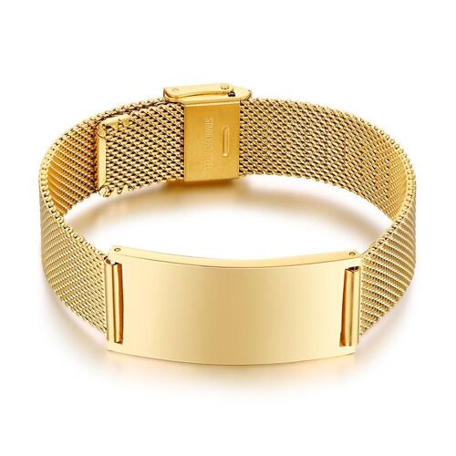 Bracelet De Montre En Acier Inoxydable Pour Homme, Réglable, Personnalisé, Classique, Nature Intemporelle, Maille