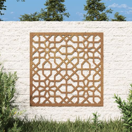 Vidaxl Décoration Murale Jardin 55x55 Cm Acier Corten Design Mauresque
