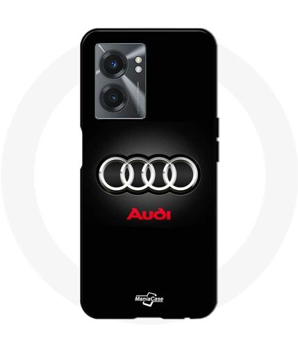 Coque Realme V23 Logo De Voiture Audi Gris Et Rouge