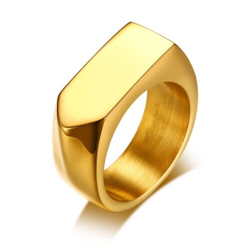 Bague En Acier Inoxydable Pour Hommes, Minimaliste, Talisman Géométrique, Flèche Carrée