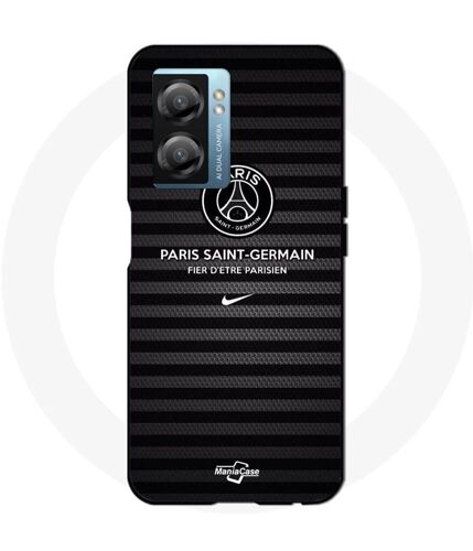 Coque Oppo A77 5g Le Paris Sg Et Nike Noir Et Gris