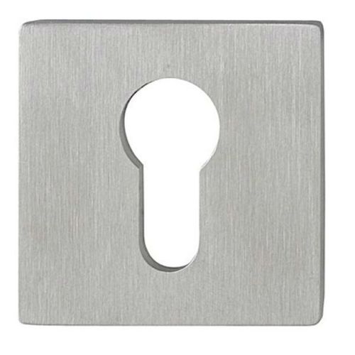 Paire de rosace plate autocollante carré Amsterdam/ Trondheim Clé i HOPPE Inox F69 - 3189996