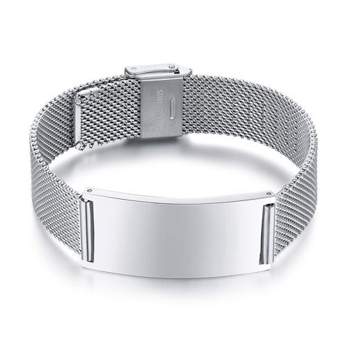 Bracelet De Montre En Acier Inoxydable Pour Homme, Réglable, Personnalisé, Classique, Nature Intemporelle, Maille