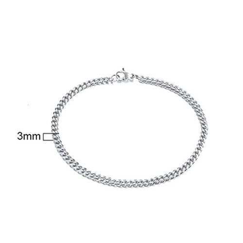 Bracelet À Mailles Cubaines Pour Hommes, En Acier Inoxydable, Style Miami, Bijoux Masculins
