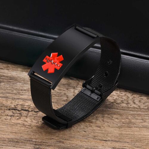 Bracelets D'identification Personnalisés Gratuits Pour Garçons Et Hommes, Bracelets En Maille D'acier Inoxydable Imperméables, Cadeaux De Bracelet, Bijoux Pour Lui