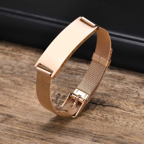 Bracelets D'identification Personnalisés Gratuits Pour Garçons Et Hommes, Bracelets En Maille D'acier Inoxydable Imperméables, Cadeaux De Bracelet, Bijoux Pour Lui