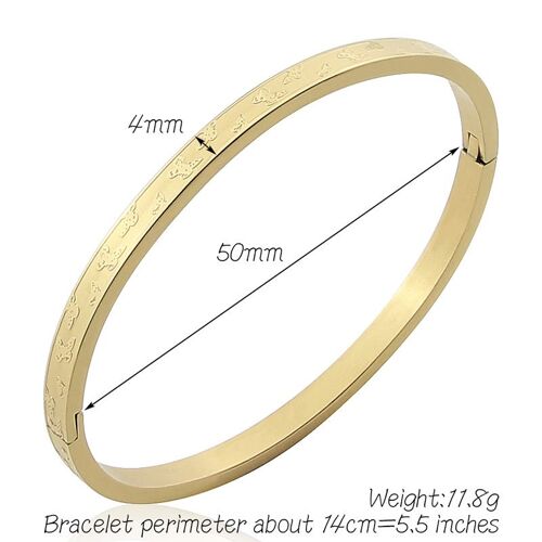 Bracelet En Acier Inoxydable Pour Femmes Et Enfants, Bijoux Graphiques Papillon, Tendance, Cadeau De Fête, Vente En Gros
