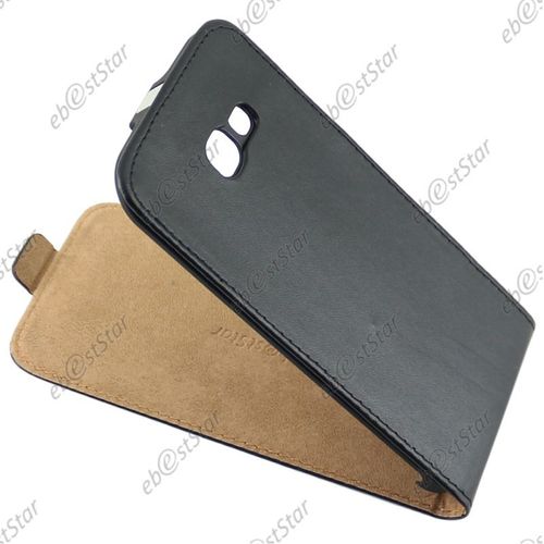 ebestStar ®  Etui en PU cuir Clapet ULTRA FIN Housse Coque pour Samsung Galaxy A3 2017 A320F, Couleur Noir [Dimensions PRECISES de votre appareil : 135.4 x 66.2 x 7.9 mm, écran 4.7'']
