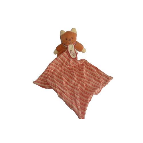 Doudou Chat Plat Mouchoir Sucre D'orge