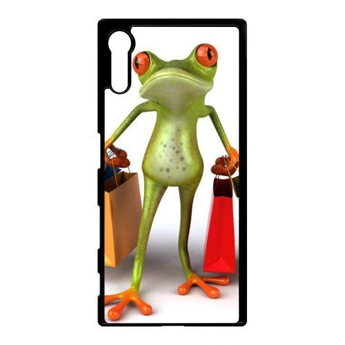 Coque - Grenouille Shopping - Compatible Avec Sony Xperia Xz - Plastique - Bord Noir
